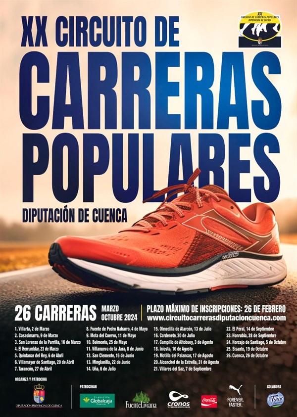 XX CIRCUITO CARRERAS POPULARES DIPUTACIÓN DE CUENCA