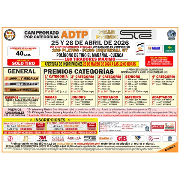 CAMPEONATO DE TIRO POR CATEGORÍAS ADTP GRAN PREMIO STE